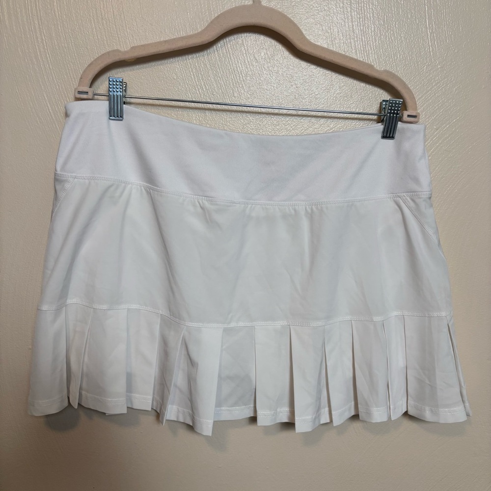 Bolle Women's Skort Tennis Pickleball Athletic Pleated White Shorts Size XL - Picture 3 of 6
